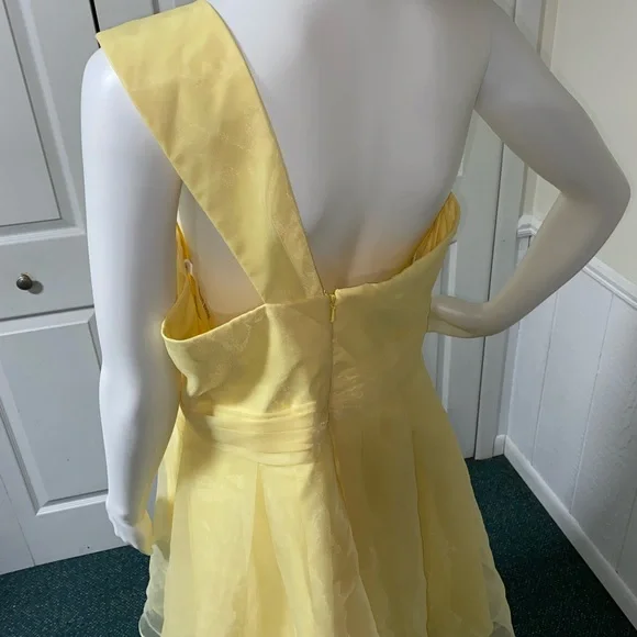 Size 14 David’s Bridal Yellow Dress - Picture 4 of 6